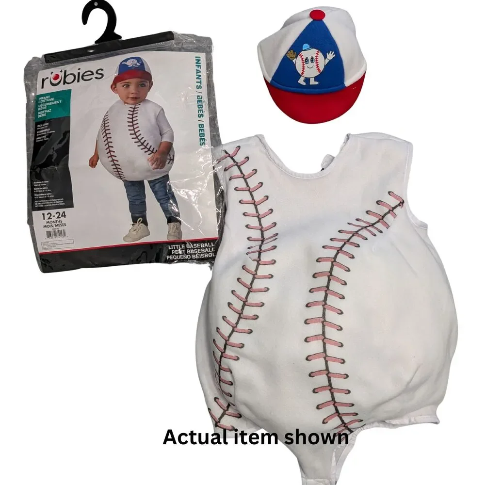 ⚾️ Rubies Little Baseball Infant Costume 12-24 Months Sports Halloween NWT